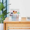 10 Layers Acrylic Eyelash Storage Box, Eyelash Extension Compartment Box Storage Organizer Makeup Organizer False Eyelashes Glue Pallet Holder Accessories (White) view 4
