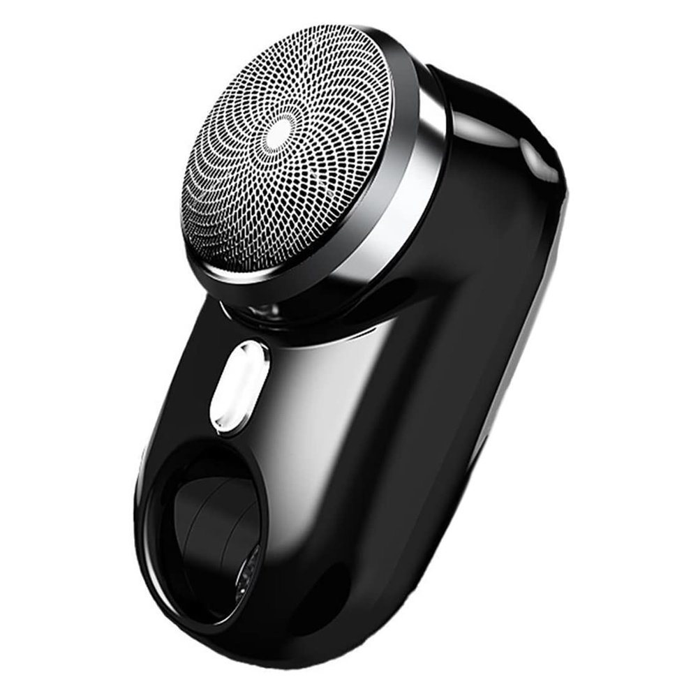BJFSEAFN Mini Shave Portable Electric Shaver for Men Wet Dry One-Button Mini Travel Razor Electric Rechargeable(Black)