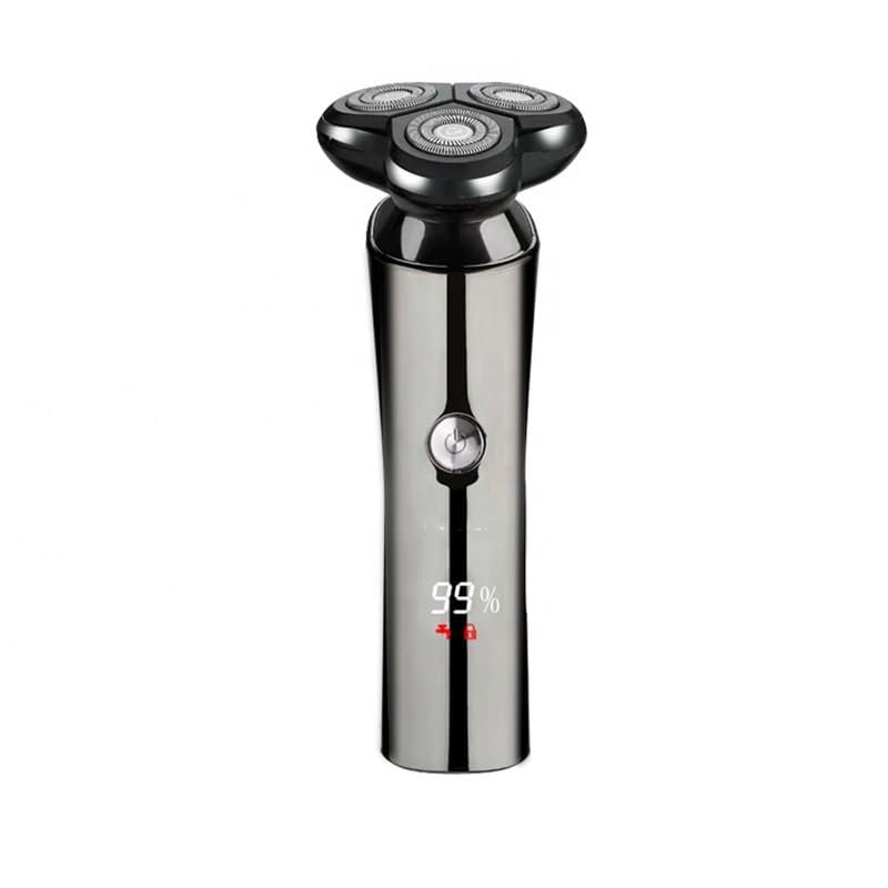BJFSEAFN Electric Shaver Men Rechargeable Rotary Floating Razor Beard Hair Trimmer LCD Display Shaving Machine Wet and Dry