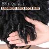 Remanbo 2-inch Short Hair Afro- Explosive Wig Synthetic Hair Full Head Cover Dirty Braid Fluffy Short Curly Hair (1B/27Black-coffee) view 3