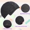 Remanbo 2-inch Short Hair Afro- Explosive Wig Synthetic Hair Full Head Cover Dirty Braid Fluffy Short Curly Hair (1B/27Black-coffee) view 4