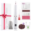 Electric Nail Filer, Professional Nail Drill Kit, Electric Nail Drill Kit, Portable File for Acrylic Gel Nails, Cordless Nail File Electric Manicure Pedicure Tools with Drill Bits for Home Salon view 1