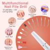 Electric Nail Filer, Professional Nail Drill Kit, Electric Nail Drill Kit, Portable File for Acrylic Gel Nails, Cordless Nail File Electric Manicure Pedicure Tools with Drill Bits for Home Salon view 2