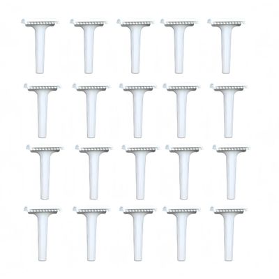 20 PCS Disposable Razors Women with Double Sided Stainless-Steel Blades, 40 Times Shaving, Individual Wrap Hair Removal, Sterilization Disposable Shavers with Cap for Women & Man Travel, on the go