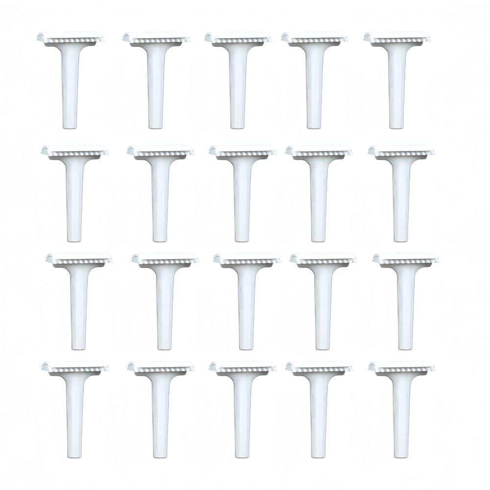 20 PCS Disposable Razors Women with Double Sided Stainless-Steel Blades, 40 Times Shaving, Individual Wrap Hair Removal, Sterilization Disposable Shavers with Cap for Women & Man Travel, on the go