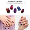 Adora Couture Semi Cured Gel Nail Strips with 20 Pieces - UV Gel Stickers, Manicure Kit, Easy Application Wraps Includes Prep Pads, Nail File, Wooden Stick - UV Light Required (Constellation) view 2