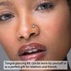 Body Piercing Kit Stainless Steel Tongue Rings Belly Button Piercing Jewelry Black 47PCS Jewelry. view 2