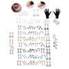 Body Piercing Kit Stainless Steel Tongue Rings Belly Button Piercing Jewelry Black 47PCS Jewelry. view 3