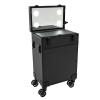 Bitodd Large Capacity Rechargeable Makeup Trolley Case, LED Rolling Makeup Case, Modern Portable Travel Makeup Case, 20W Makeup Storage Case, Hair Stylist Train Case for Traveling (3 Tier) view 2