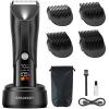 Spacekey Electric Body Hair Trimmer - IPX7 Waterproof Ball Trimmer for Men with LED Light, Wet/Dry Groomer, USB-C Rechargeable, Travel Bag Included - Men's Pubic, Groin and Body Shave view 2