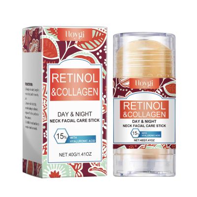 Retinol & Collagen Neck Facial Care Stick, Anti Aging Neck and Dcollet Firming Cream - Tighten and Hydrate Skin Day & Night Neck Tightening Cream Firm Repair Sagging Rejuvenates Skin