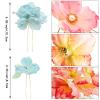 6 PACK Flower Hair Pins, U-Shaped Rhinestone Floral Hair, Embellished With Pearls Beautiful Hair Pin Floral Hairpieces, Beautiful Accessories for Prom and Wedding view 2