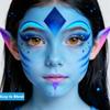 Go Ho Light Blue Face Paint,Waterproof Oil Based Cream Pale Blue Face Body Paint Stick for Halloween Cosplay SFX Ghost Bride Costume Sally Makeup view 2