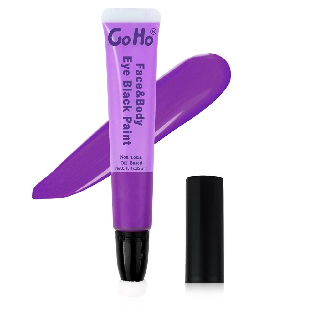Go Ho Purple Face Paint,Waterproof Oil Based Cream Purple Face Body Paint Stick for Halloween Cosplay SFX Mermaid Witch Skull Zombie Clown Makeup