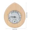 Drop Shaped Wood Hygrometer, Sauna Room Accessories, Hand Made, High Temperature Resistance, for Sauna Room and Sweat Room view 2