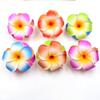 10 Pcs 7cm Hawaii Plumeria Flower Clips Hawaiian Hair Barrettes Beach Party Artificial Tropical Flower Hairpins for Wedding Hair Accessories Clips and Barrettes (Multicolor) view 4