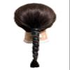 Leather Hair Beads, Dreads beads, Beard beads, Ponytail Wrap, Ponytail Holder, Hair Tie, Leather Wrap, cosplay hair, Hair Accessories, Women's hair, Men's hair (Brown, 6") view 2