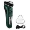 BJFSEAFN Powerful Cordless LCD Electric Shaver with Charger Base Wet Dry Beard Electric Razor Rechargeable Facial Shaving Machine for Men(Green with Box) view 1