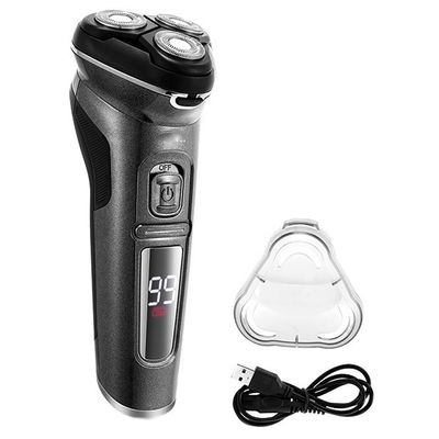 BJFSEAFN Powerful Cordless LCD Electric Shaver with Charger Base Wet Dry Beard Electric Razor Rechargeable Facial Shaving Machine for Men(Black with Box)