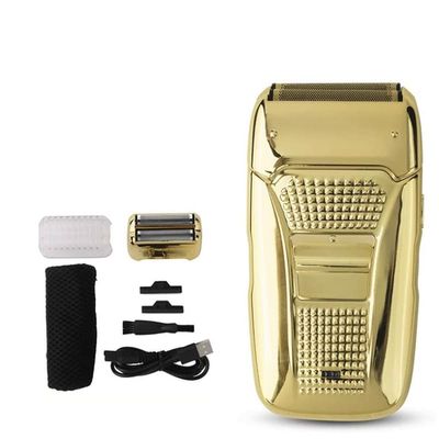 BJFSEAFN Electric Shaver Hair Cleaning Razor Beard Foil Shaving Machine Finishing Tool for Men(Gold)
