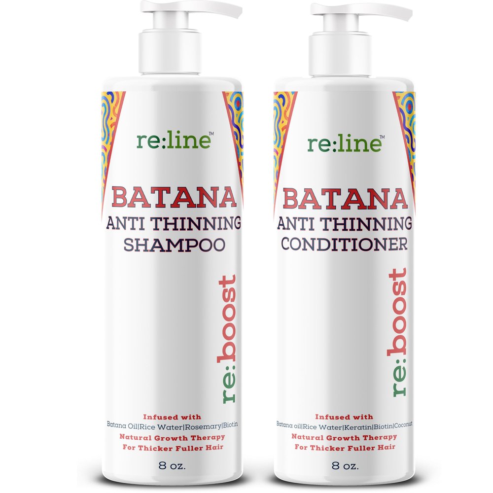 Batana Shampoo and Conditioner for Thinning Hair I Shampoo and Conditioner for Men & Women with Raw Organic Batana Oil for Growth I Shampoo and Conditioner Set for Hair Growth DR SEBI