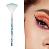 FashionCha Fan Makeup Brush Practical Ergonomic Handle Comfortable Face Highlighting Brush Brush for Women, Blue view 2