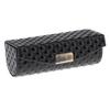 FashionCha PU Leather Single Lipstick Case Holder Storage Box W/Mirror for Purse, Black, 9x3.5x3.5 cm view 3