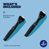 Dollar Shave Club | Razor Handle (2 Pack) Black | Replacement Razor Blade Handles view 2