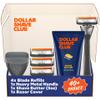 Dollar Shave Club | The VIP Shave Set | 4 Extra Close Refill Cartridges, 1 Heavy Metal Handle, 1 Shave Butter 3 ounce, 1 Razor Cover, Razors for Men view 1