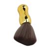 Barber Brush Neck Duster, Salon Barber Neck Duster Brush with Gold Handle Soft Nylon Hair Sweeping Cleaning Brush for Face Neck Cleaningc. view 1