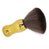 Barber Brush Neck Duster, Salon Barber Neck Duster Brush with Gold Handle Soft Nylon Hair Sweeping Cleaning Brush for Face Neck Cleaningc. view 3