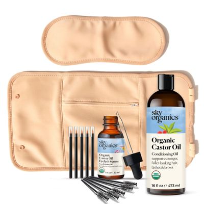 Castor Oil w/Wraps & Castor Oil Eyelash and Brow Serum