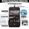 L&FY Hanging Travel Toiletry Bag Women's Cosmetic Organizer Makeup Case Pouch Men's Shaving Kits With Handle (Canvas Black) view 2