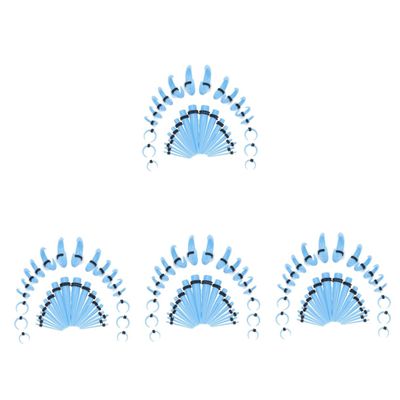 GALPADA 200pcs Gauge Earring Kit Ear Gauges Stretching Acrylic Studs for Ear Piercing Stylish Horns Jewelry for Men Women