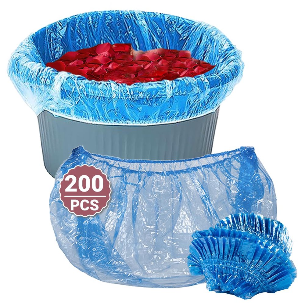 Blue Disposable Pedicure Spa Liners, 200 Count, 48x48in, 9.5 Mic, Fits All Pedicure Spa Tubs for Clean and Convenient Use