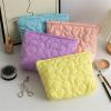 jiahesuw Stylish Makeup Bag for Travel and Daily Use Nylon Storage Case Casual Cosmetic Bag Large Capacity Toiletry Handbag view 4