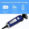 BJFSEAFN 4 in 1 Electric Shaver 3D Floating Cutters USB Fast Charge Portable Beard Trimmer Clipper Shaving Razor Machine for Men Blades(Blue with Box) view 4