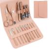 LmashRbaiw Nail Clipper Set 16 in 1,Stocking Stuffers for Adults,Christmas Gifts Under 10Dollars for Men Women,Manicure Kit,Nail Clipping Tools Portable Travel Grooming Kit,Toenail Clipper Cutters view 1