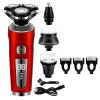 BJFSEAFN 4 in 1 Electric Shaver 3D Floating Cutters USB Fast Charge Shaving Razor Machine for Men Blades Portable Beard Trimmer Clipper(Red with Box) view 1