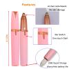 LiXiongBao USB Rechargeable Portable Electric Eyebrow Trimmer Pen for Women,Painless Precision Eyebrow Hair Remover, Safe Eyebrow Shaver Razor Tool for face Leg Lip Armpit Hand(Pink) view 3