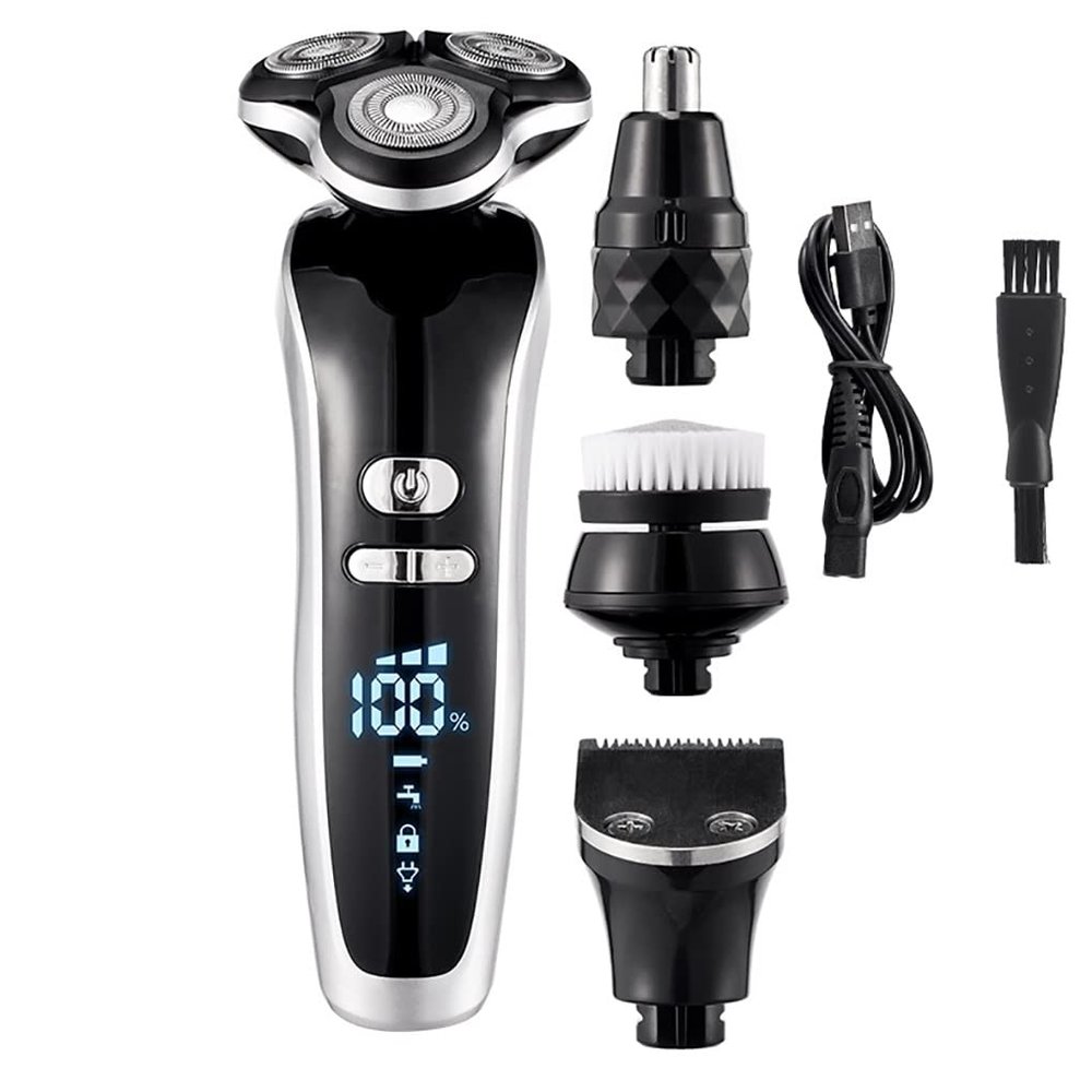 BJFSEAFN Electric Shaver for Men 4D Electric Beard Trimmer USB Rechargeable Hair Trimmer Hair Cutter Adult Razor for Men(Package a with Box)