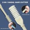 Calefow 12Pcs Nose Hair Trimmer2-in-1 Nasal Hair CutterUpgraded Manual 360 Rotating Nostril Hair Removal Tool Double Sided Nose Hair Blade for Women Men Personal Cleaning view 4