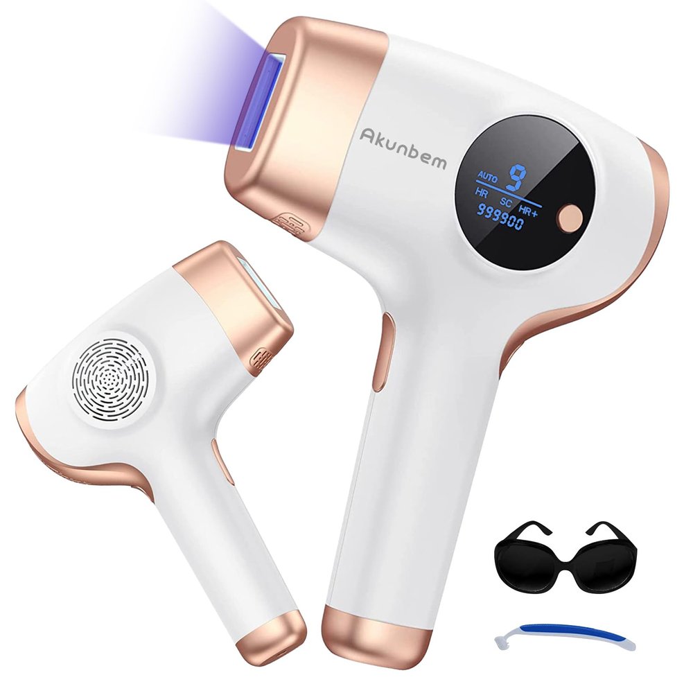 Akunbem Laser Hair Removal, IPL Hair Removal for Women and Men, Hair Removal Device for Bikini Legs Armpits Arms At Home, 999,900+ Flashes Painless Effective & Long-Lasting