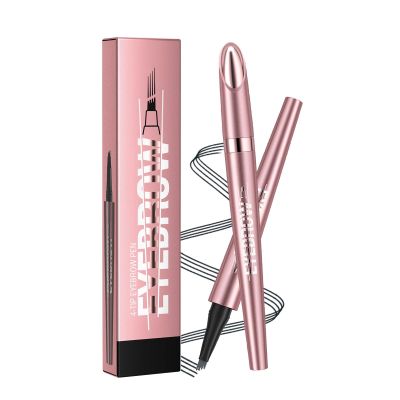 3D Magic Eyebrow Microblading Pen | 4 Micro-Fork Tip for 3D Realistic Brow | Waterproof Eyebrow Pencil | Brow Tint Pen Makeup | Lasting Eyebrow Makeup for Natural-Looking Brows