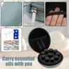 CAIRIAC Essential Oils Storage, Essential Oil Carrying Case Holds 10 Bottles (1mL, 2mL), Small Essential Oil Bottle Holder, Portable Travel Organizer Case for Essential Oils and Accessories (Blue) view 3