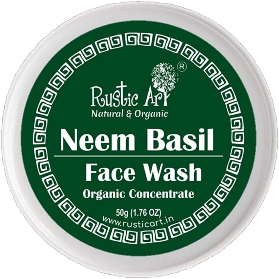 MU Organic Neem Basil Face Wash Concentrate | SLS & Paraben Free | Vegan & Creulty Free | Acne Control | 50 g, Pack of 1