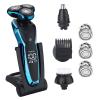 BJFSEAFN Electric Shavers Shaving Machine Waterproof Beard Trimmer for Man USB Rechargeable Wet Dry Dual Use Razor(Blue) view 1