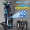 BJFSEAFN Electric Shavers Shaving Machine Waterproof Beard Trimmer for Man USB Rechargeable Wet Dry Dual Use Razor(Blue) view 2