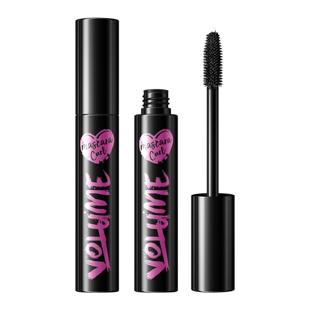 Waterproof, Sweat-proof Mascara, Thick, Slender, Non-Smudge Formula (Black, Black shell)