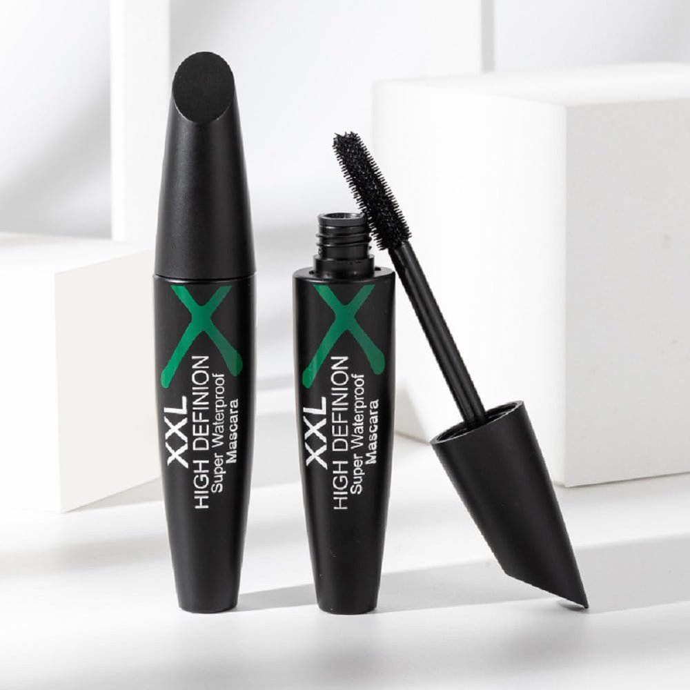 Dark Green Fork Waterproof Mascara, Slim Long Curl, Thick Lengthening, Natural, Long-Lasting, No Smudge